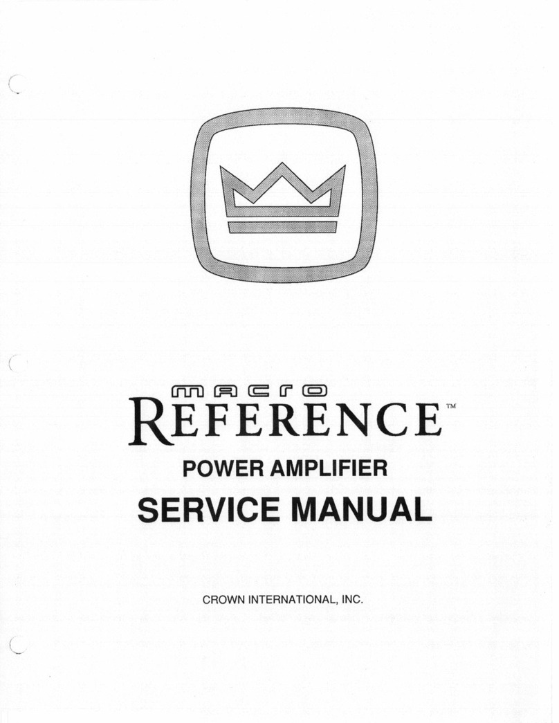 Crown Studio Reference I User manual