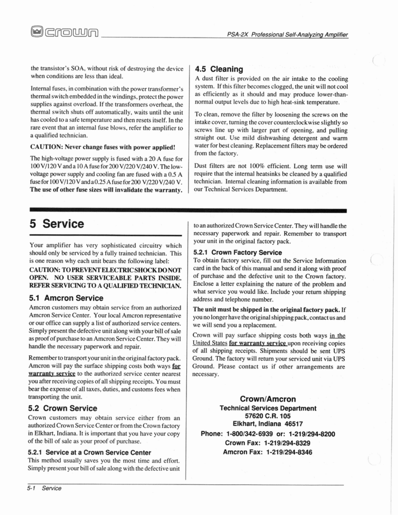 Crown PSA-2 user guide