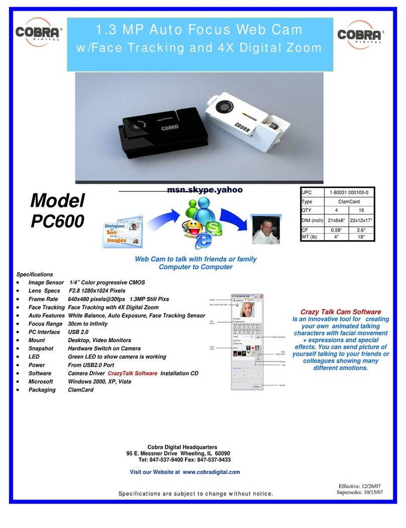 Cobra Digital PC600 User manual