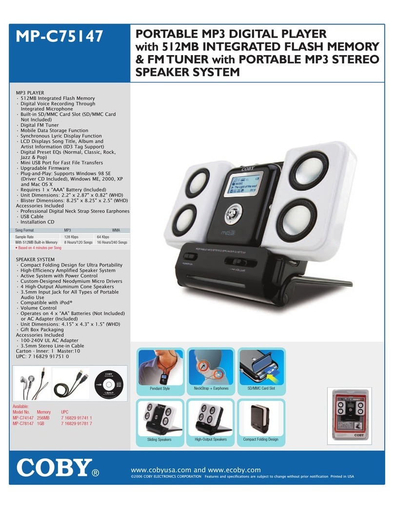 Coby MP-C75147 User manual