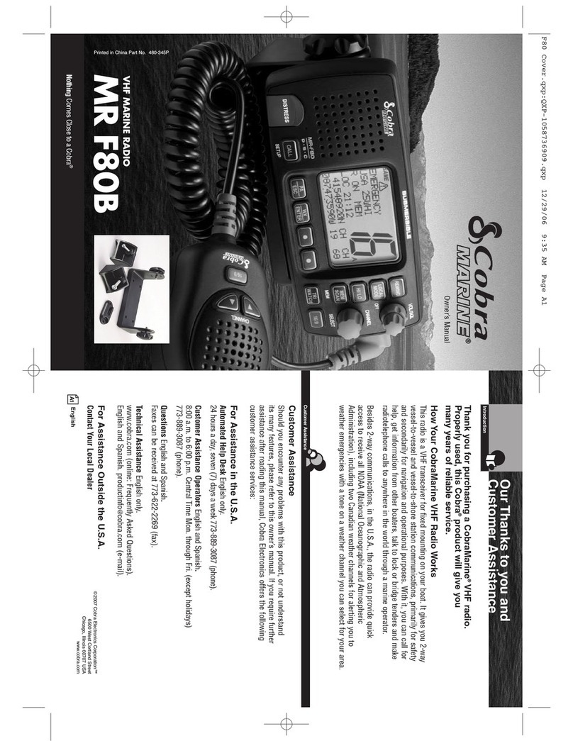 Cobra MRF80B owner's manual