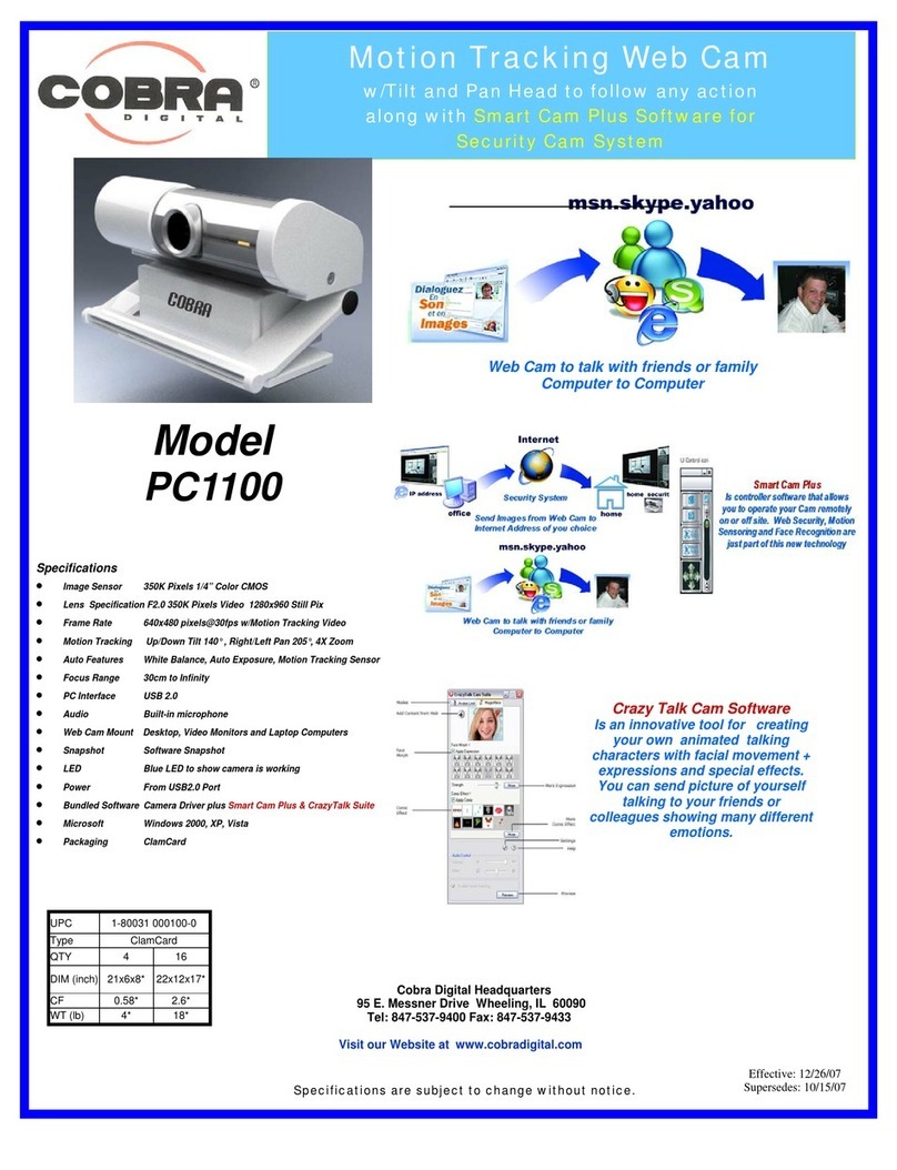 Cobra Digital PC1100 User manual