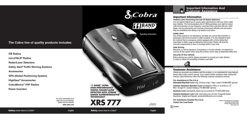 Cobra XRS 777 User manual
