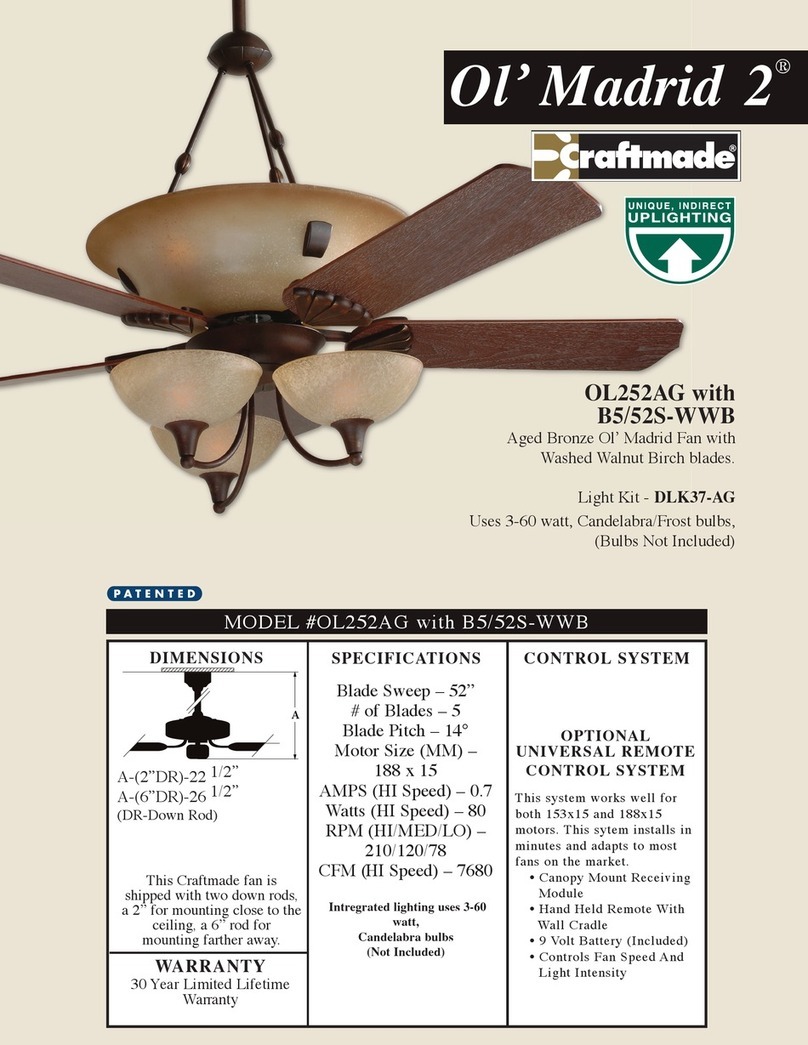 Craftmade OL252 Specifications