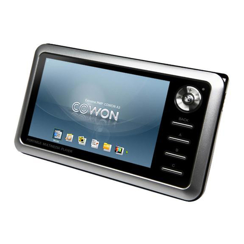 Cowon A3 30GB User manual