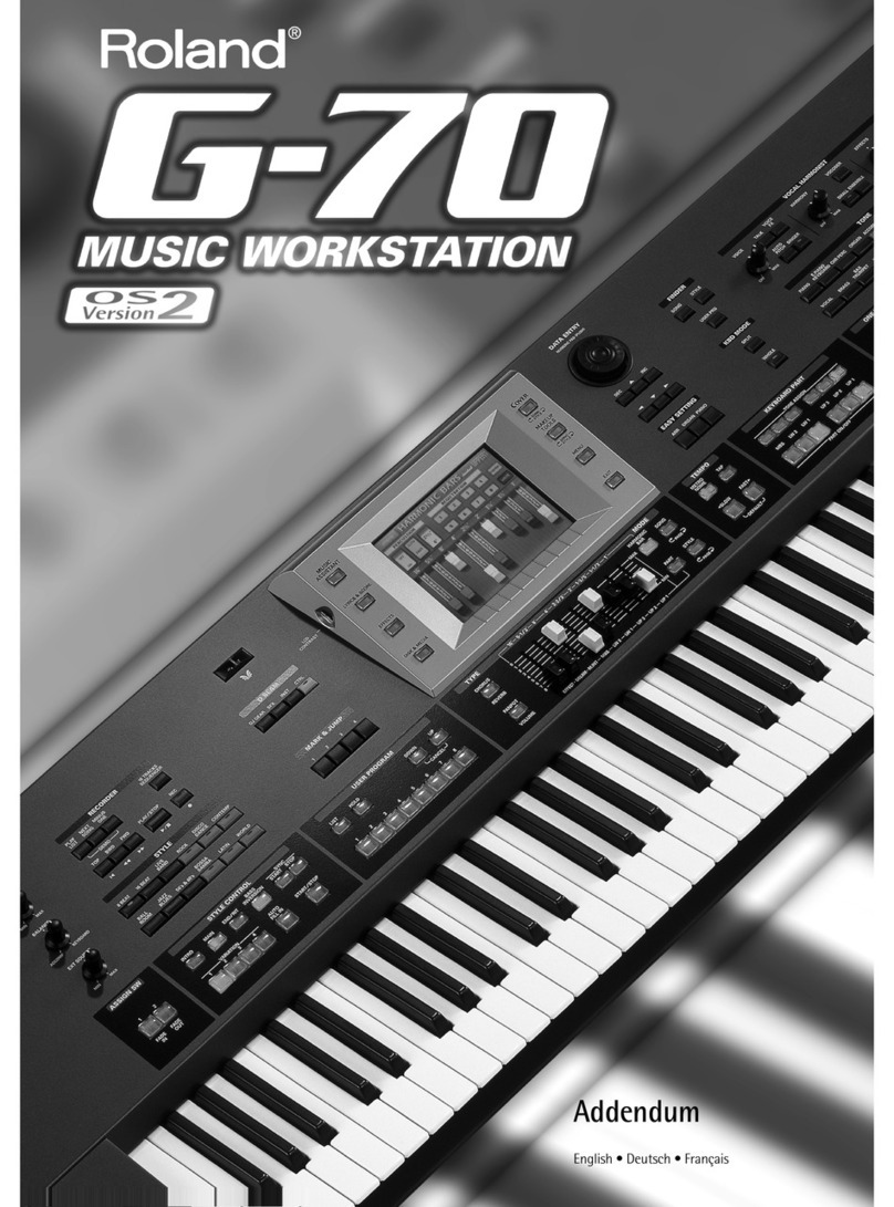 Roland G-70 Installation and operating instructions