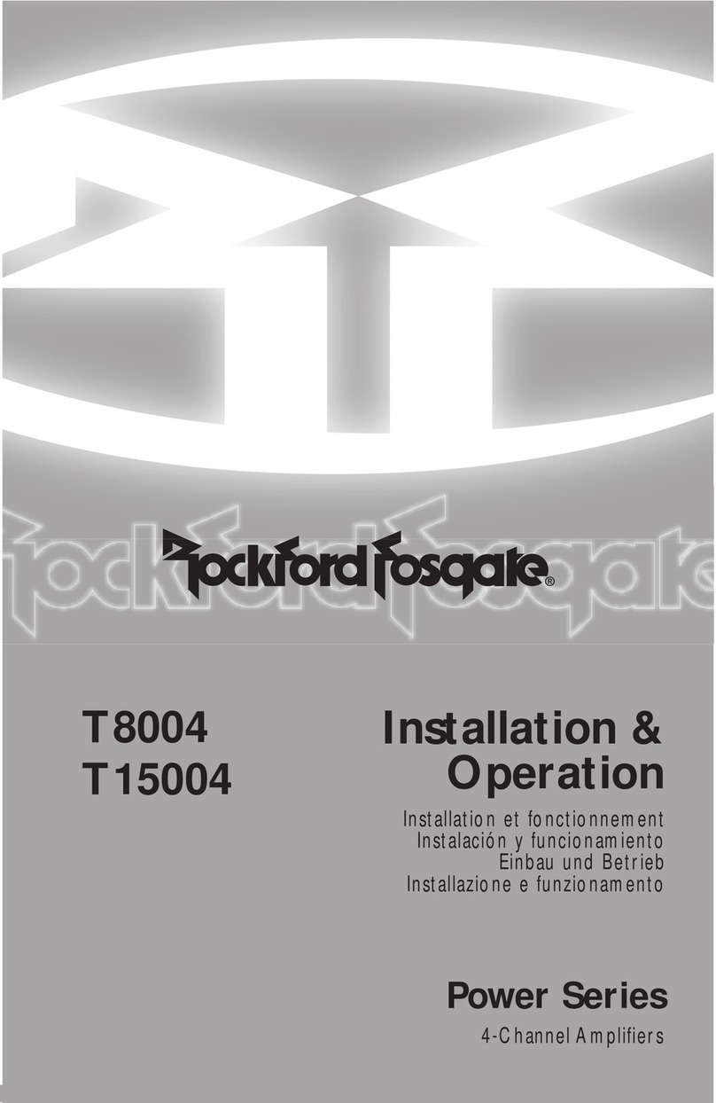 Rockford Fosgate Power Elite T15004 User manual