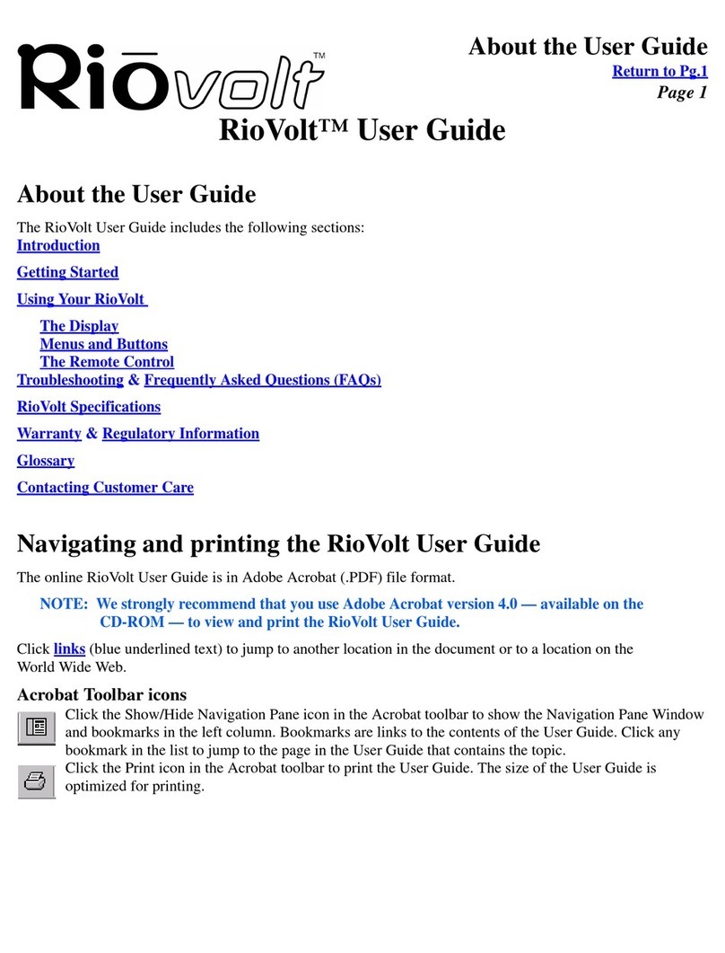 Sonic Blue SP100 User manual