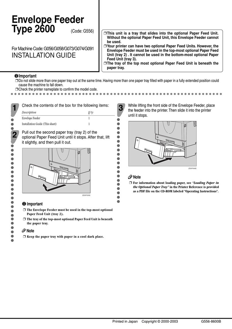 Ricoh AP610N - Aficio B/W Laser Printer installation guide