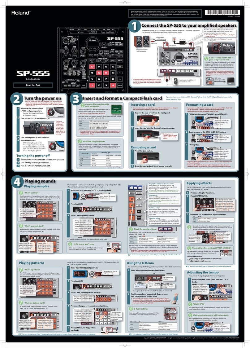 Roland SP-555 User manual