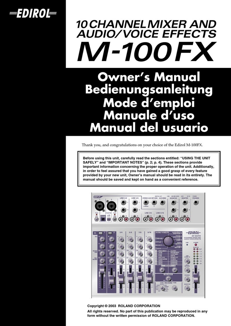 Edirol M-100FX owner's manual