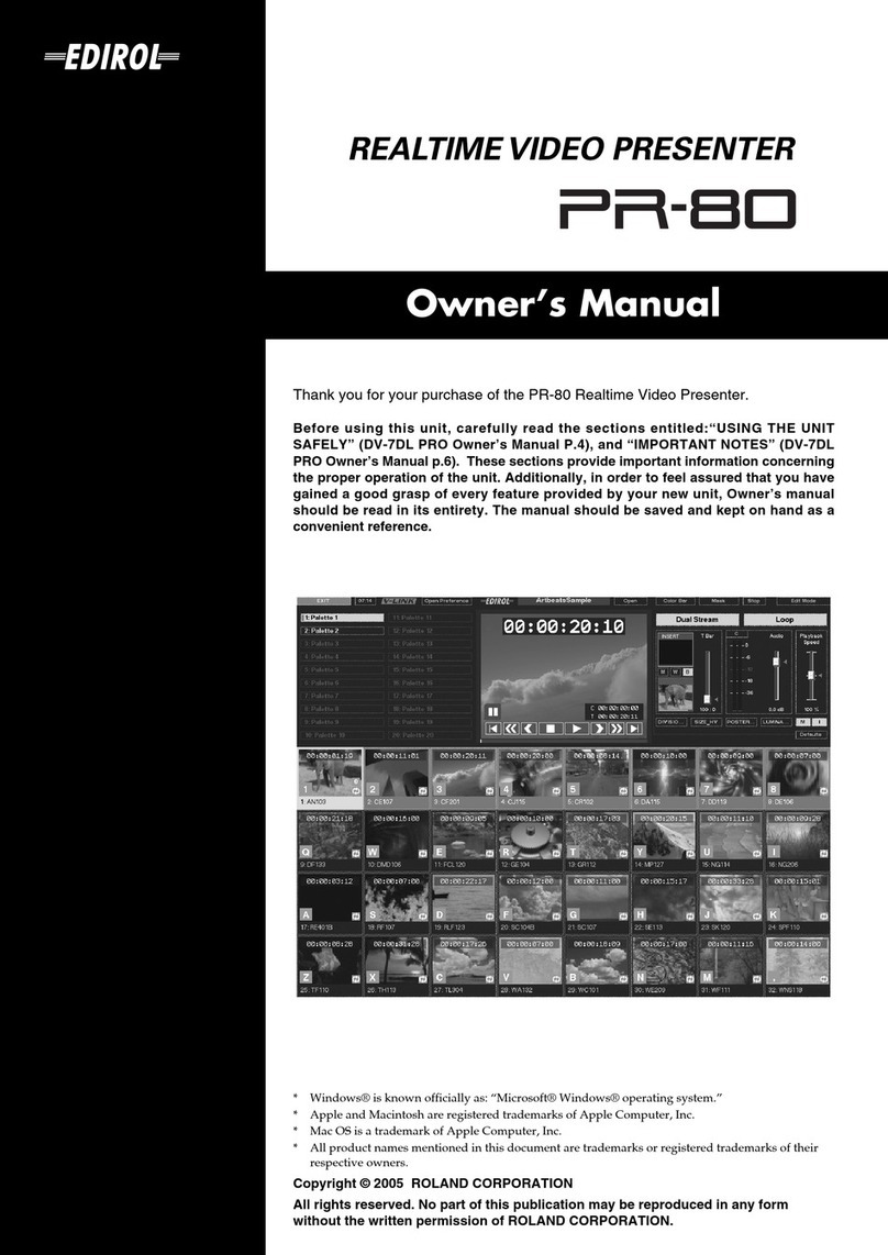 Edirol PR-80 User manual