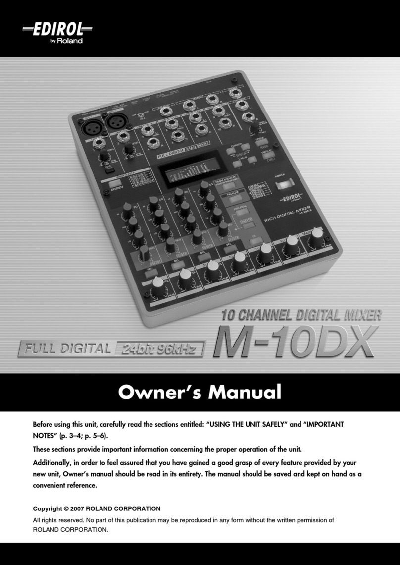 Edirol M-10DX owner's manual