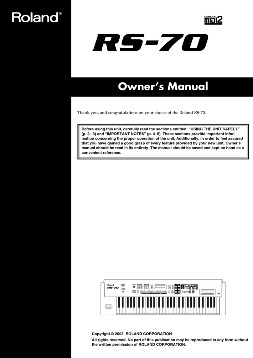 Roland RS-70 User manual