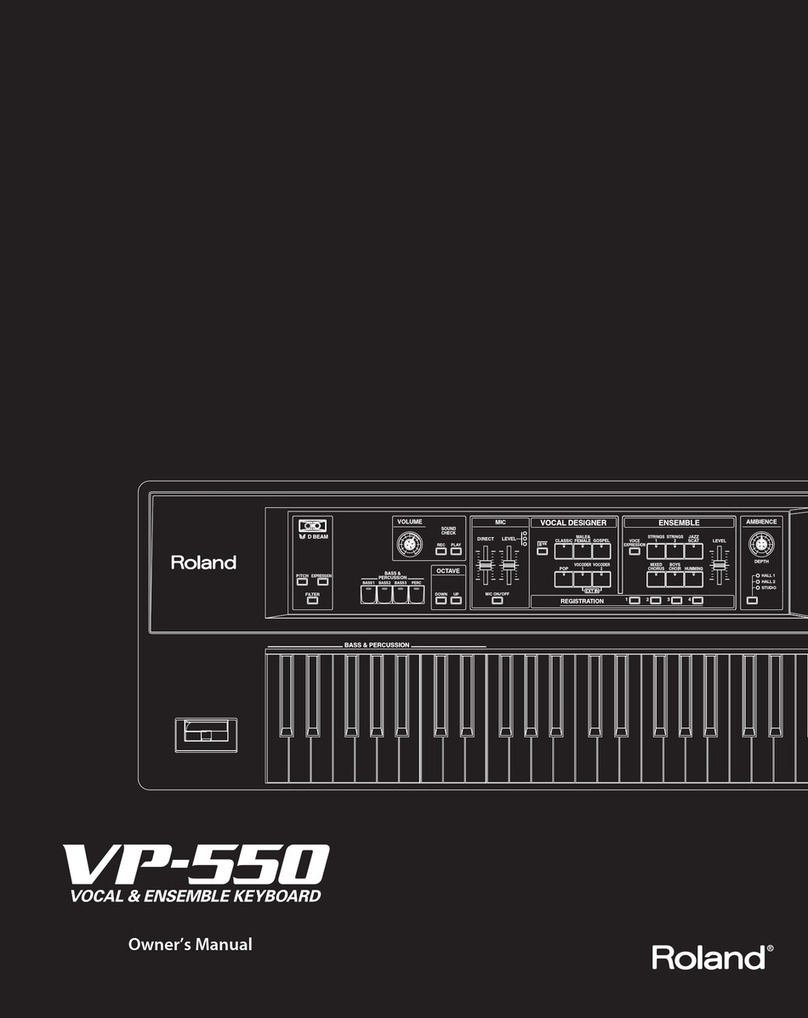 Roland VP-550 User manual