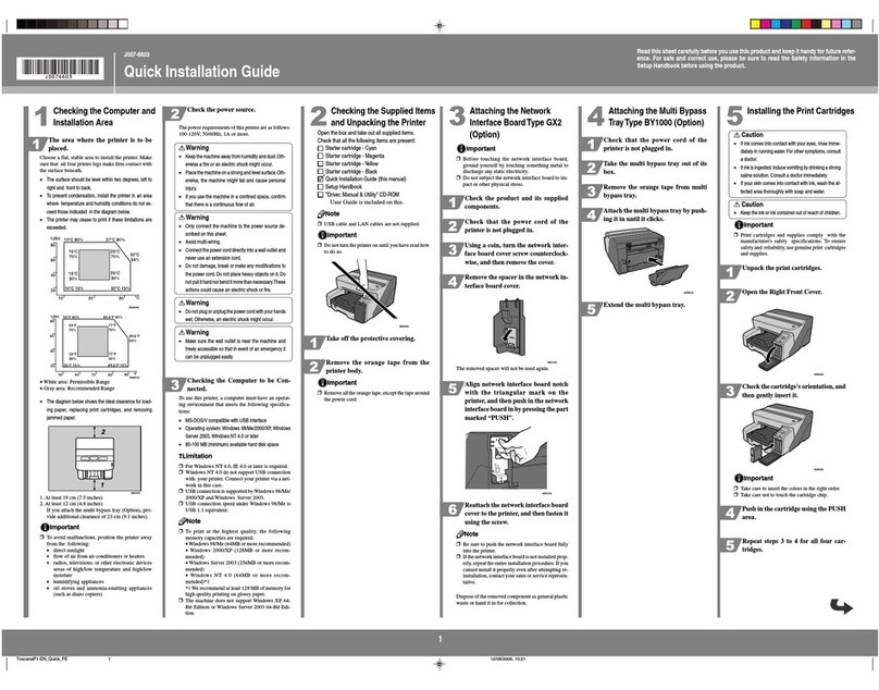 Ricoh Aficio GX3000N User manual
