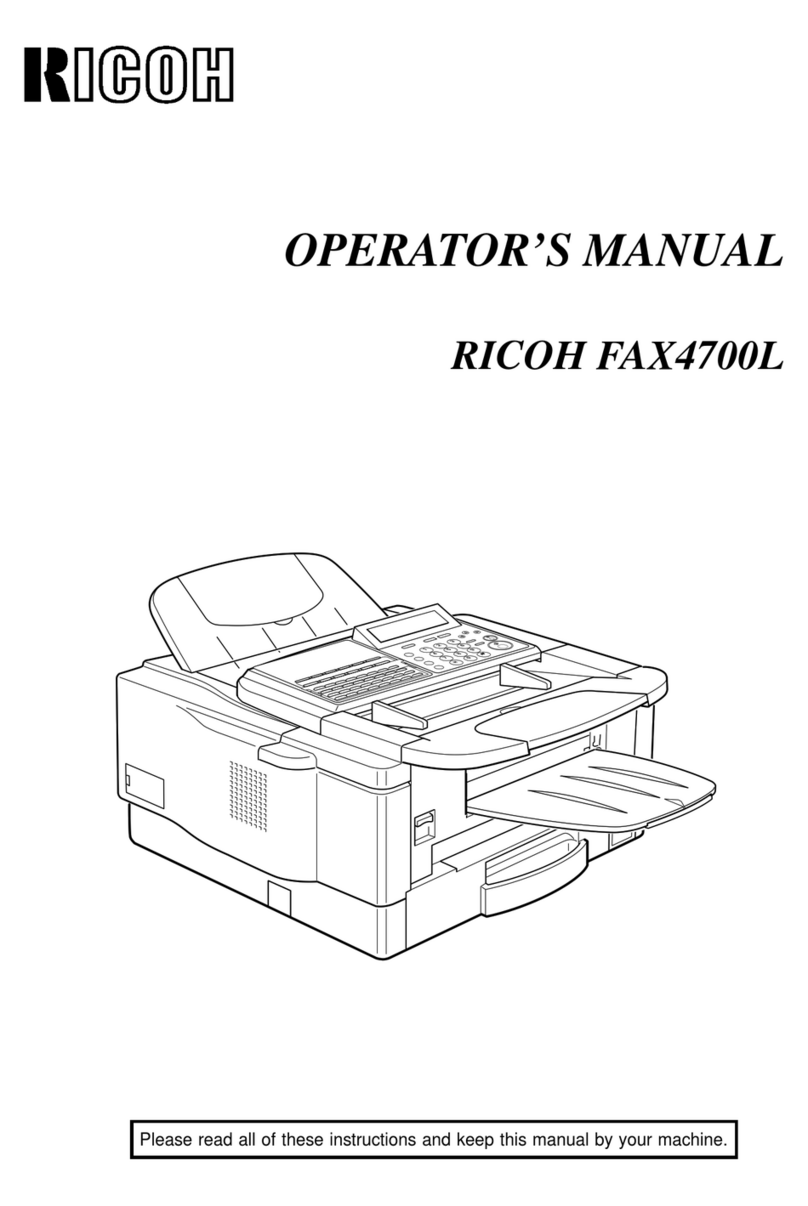 Ricoh fax4700l Operator's manual