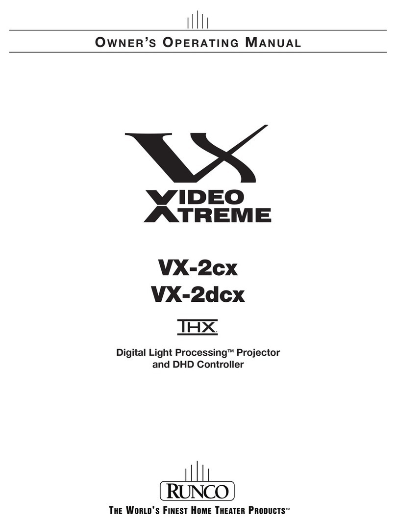 Runco Video Xtreme VX-2cx User manual