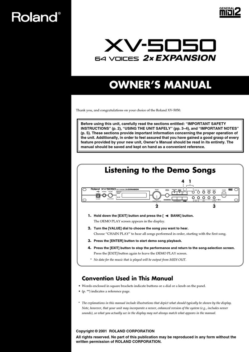 Roland XV-5050 owner's manual