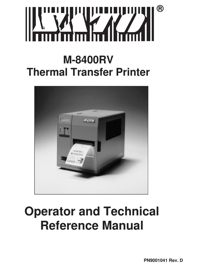 SATO M-8400RV Use and care manual