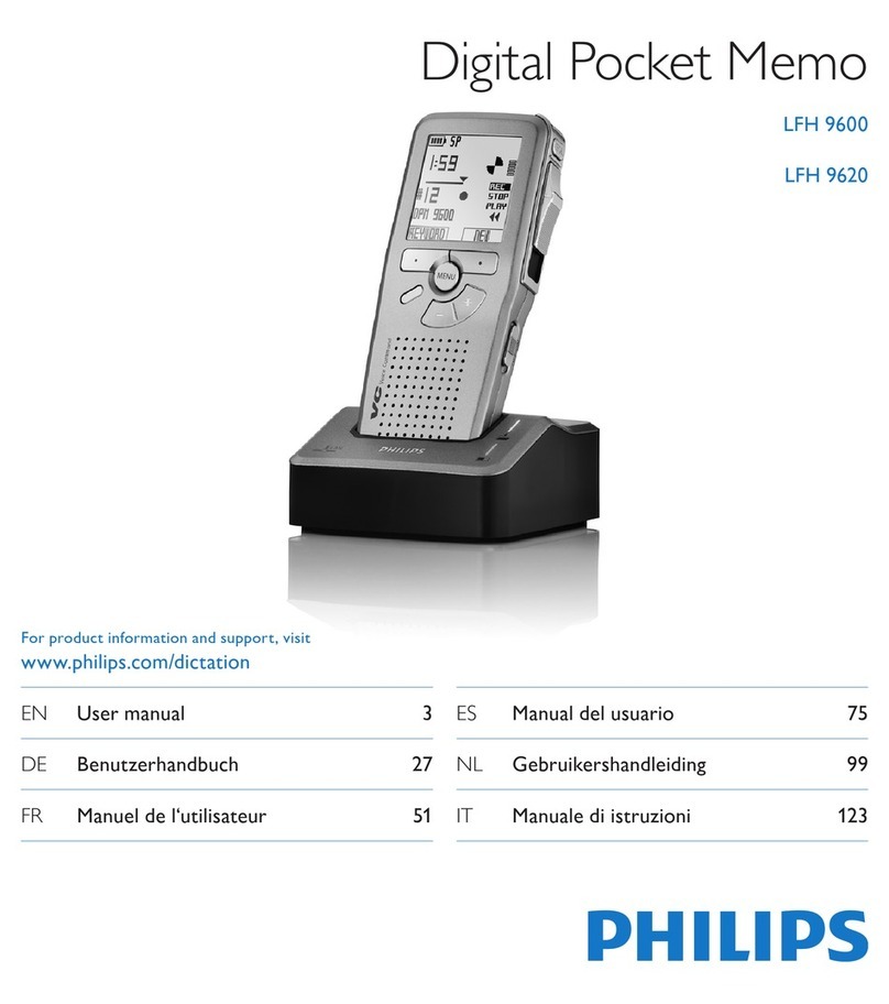 Philips POCKET MEMO LFH9600 User manual Philips POCKET MEMO LFH9600 User manual