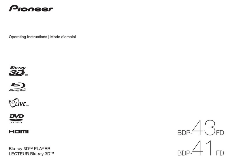 Pioneer Elite BDP-41FD User manual