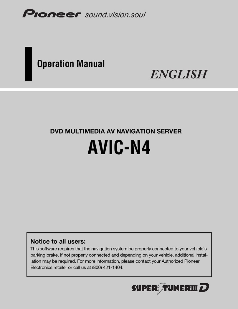 Pioneer Super Tuner IIID AVIC-N4 User manual Pioneer Super Tuner IIID AVIC-N4 User manual