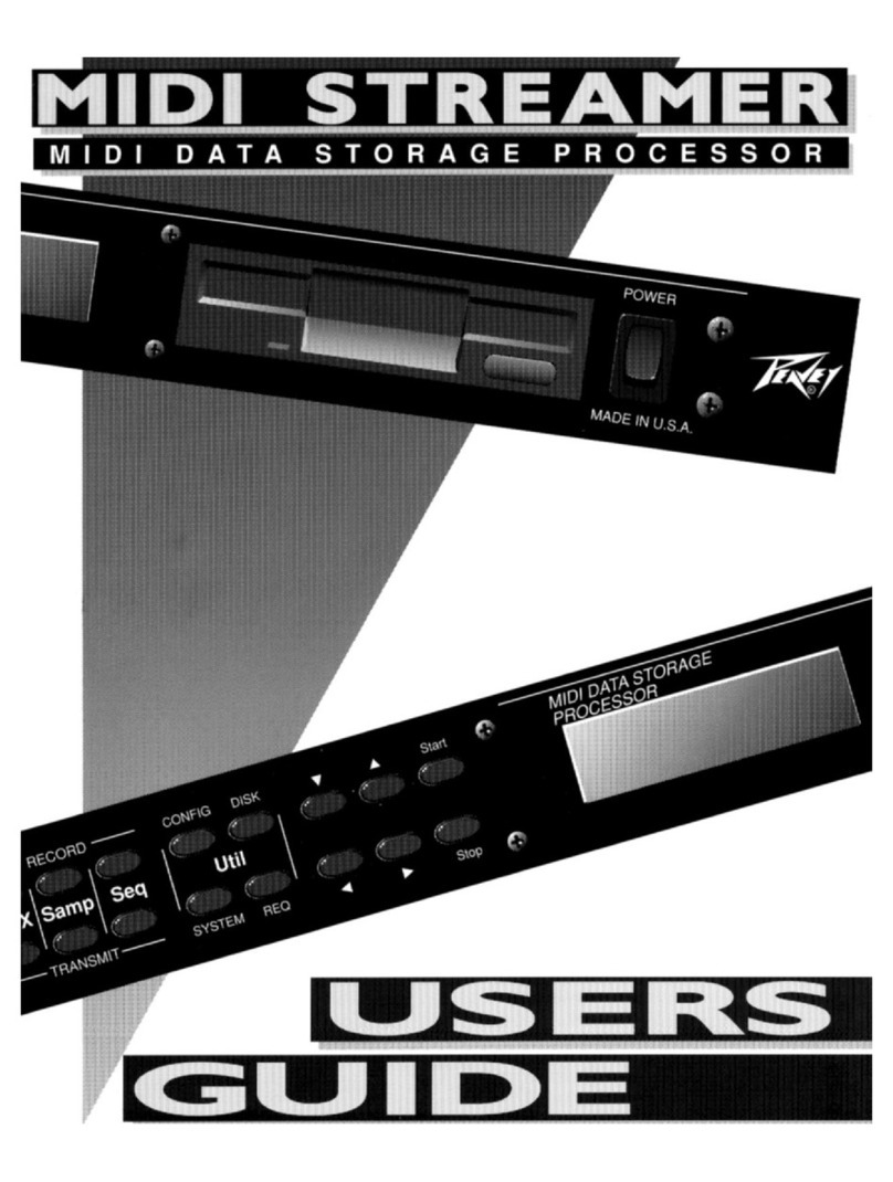 Peavey MIDI Streamer User manual Peavey MIDI Streamer User manual