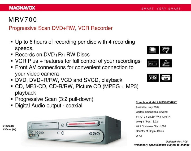 Magnavox MRV700 User manual