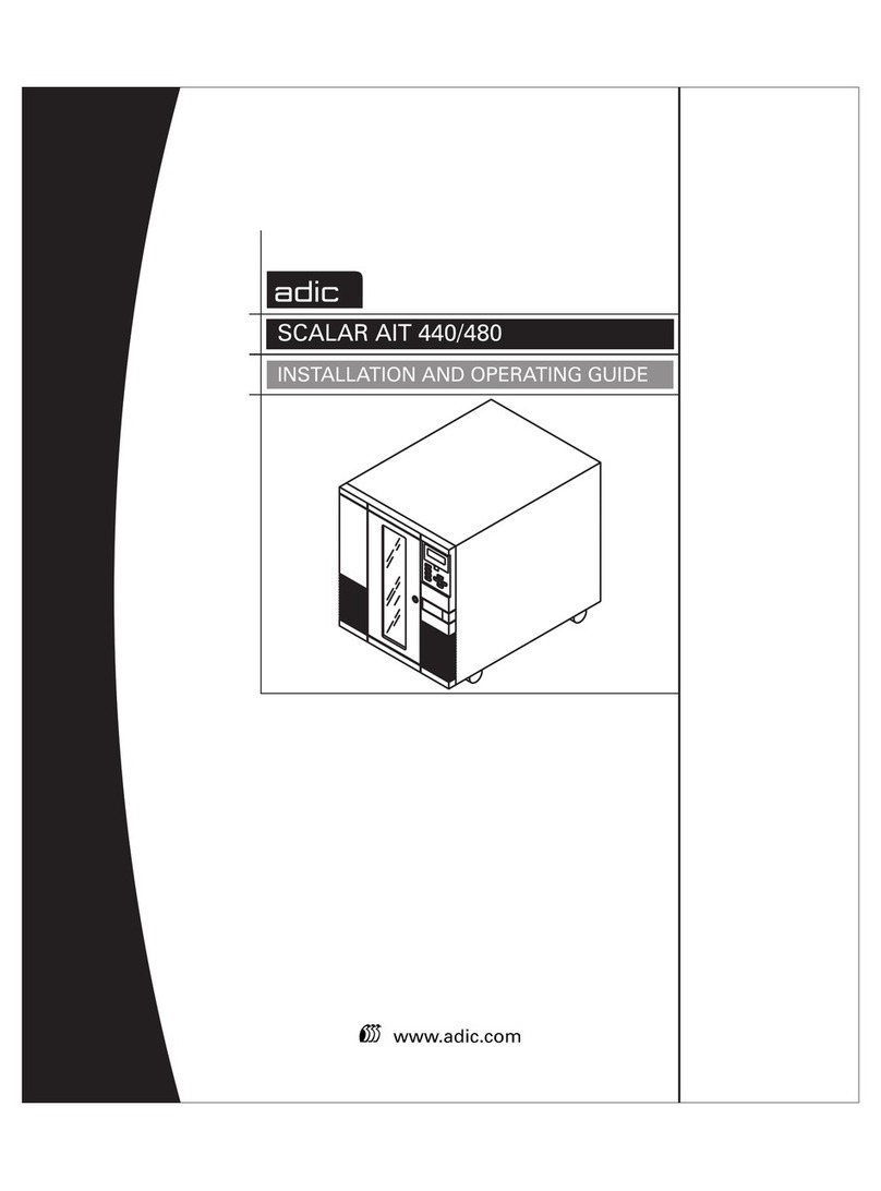 ADIC Scalar AIT 480 Installation and operating guide