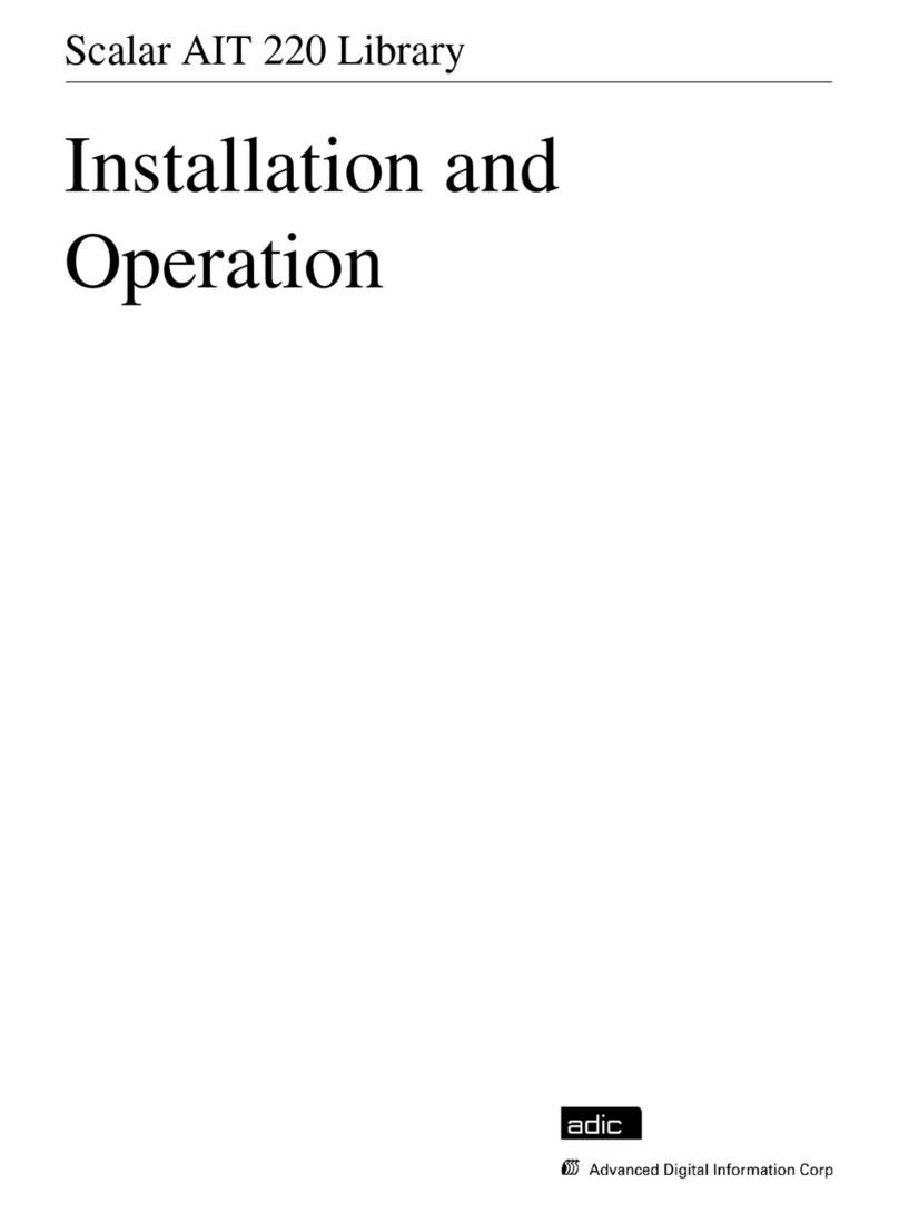 ADIC Scalar AIT 220 Owner's manual