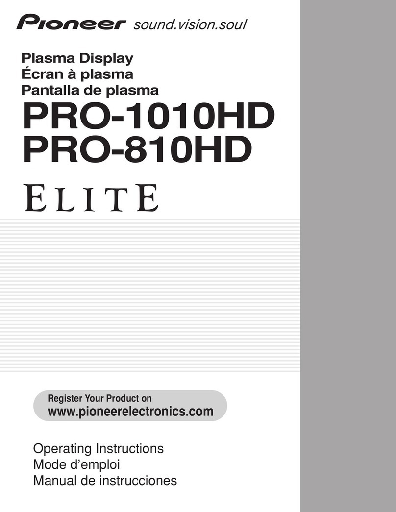 Pioneer Elite PRO-1010HD User manual Pioneer Elite PRO-1010HD User manual