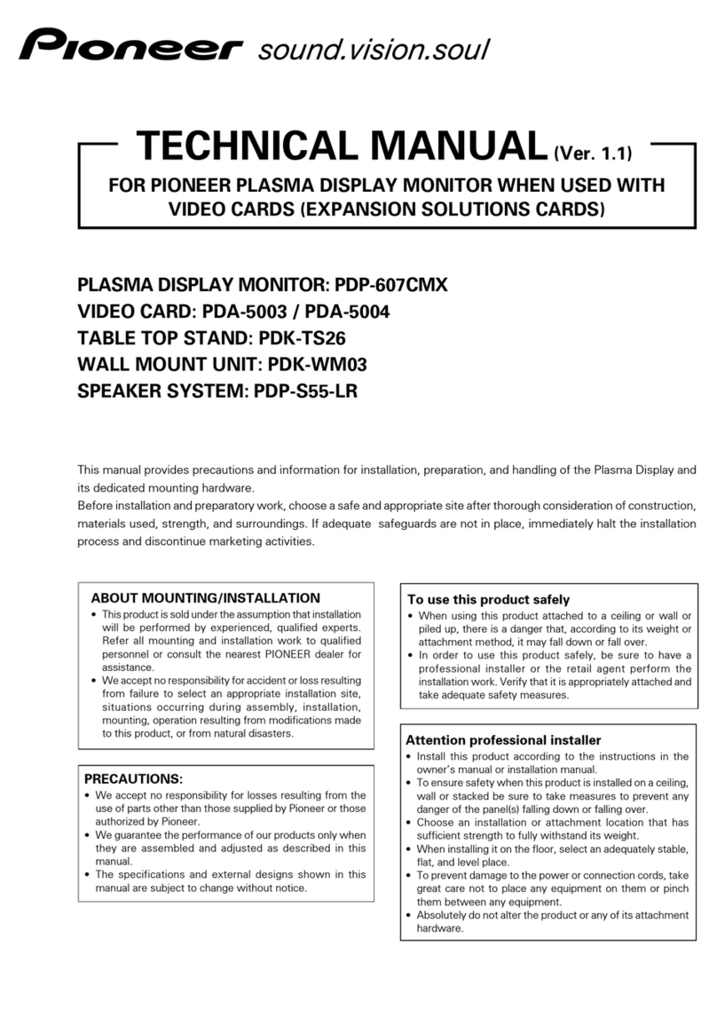 Pioneer PDP 607CMX User manual