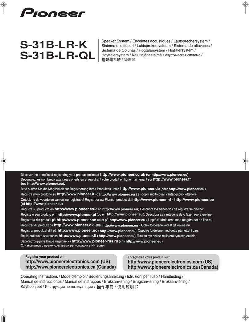 Pioneer S-31B-LR User manual