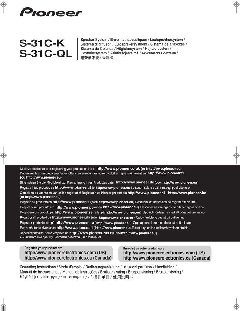 Pioneer S-31C-K User manual
