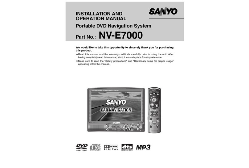 Sanyo NV-E7000 - Portable GPS And Mobile DVD Entertainment... User manual