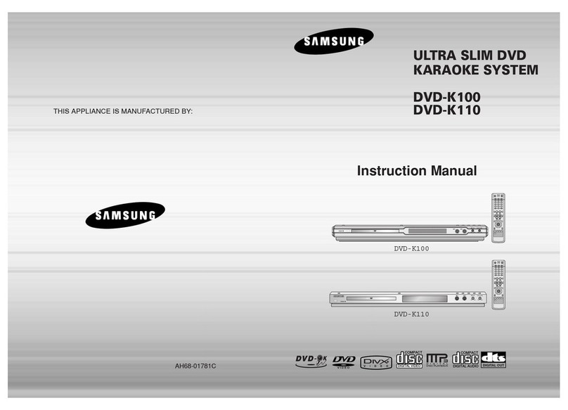 Samsung DVD-K100 User manual Samsung DVD-K100 User manual