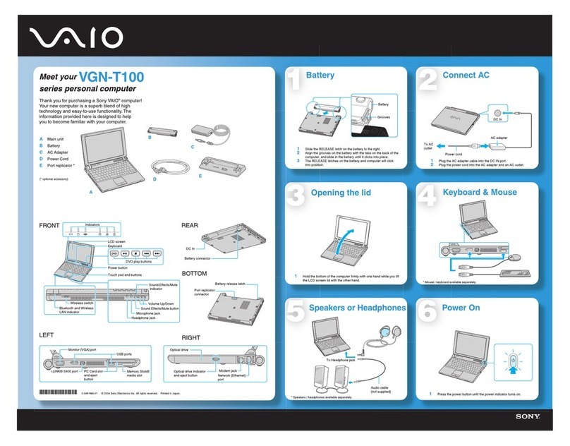 Sony VAIO VGN-T130FP User manual