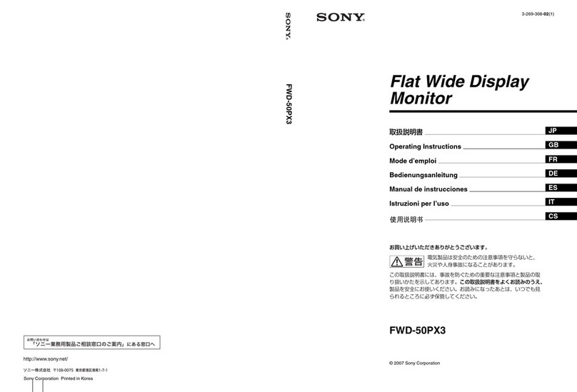 Sony FWD-50PX3 - 50" Plasma Panel User manual