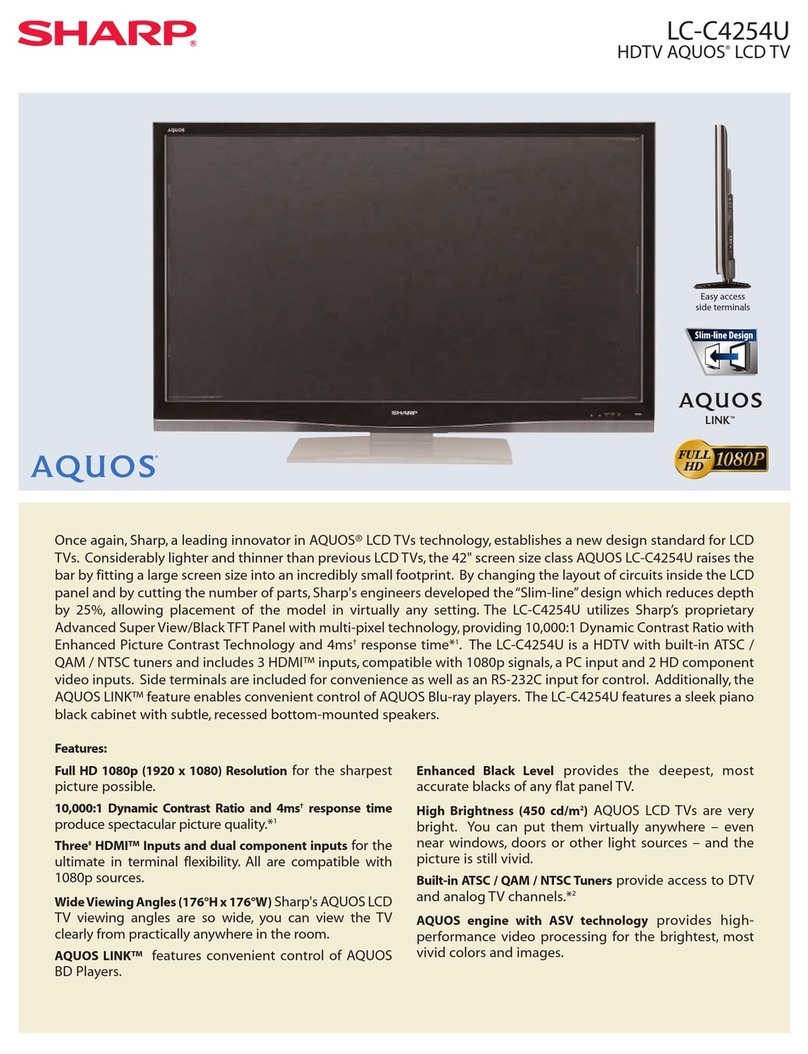 Sharp LC-C4254U - 42" LCD TV User manual