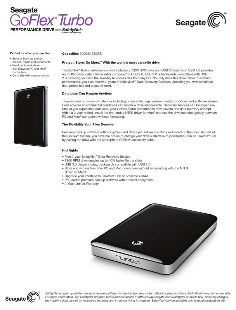 Seagate USB 2.0 120GB User manual