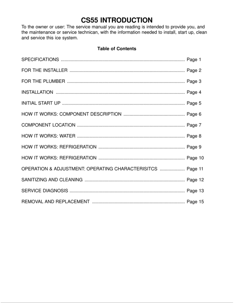 Scotsman CS55 User manual
