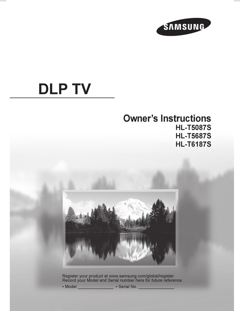 Samsung HL-T5087S - 50" Rear Projection TV User manual