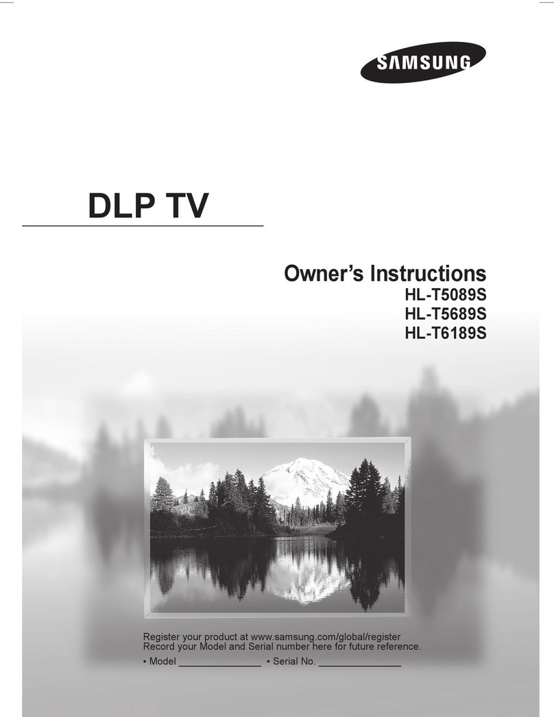 Samsung HL-T5089S Owner's instructions