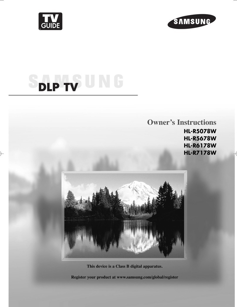 Samsung HL-R5078W Owner's instructions