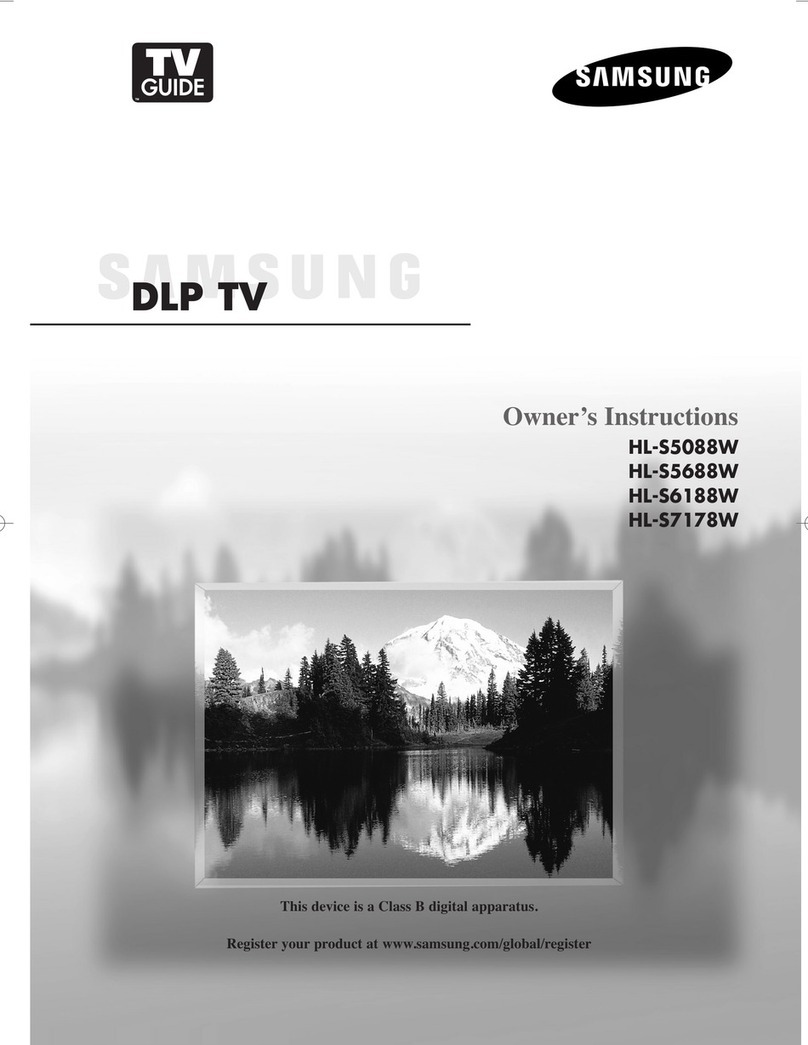 Samsung HL-S5088W - 50" Rear Projection TV User manual