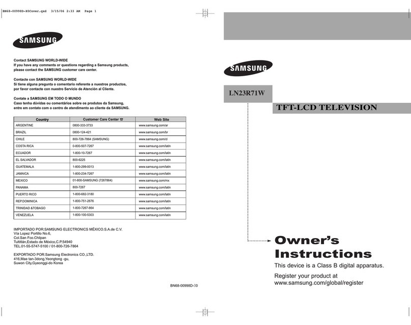 Samsung LN23R71W User manual