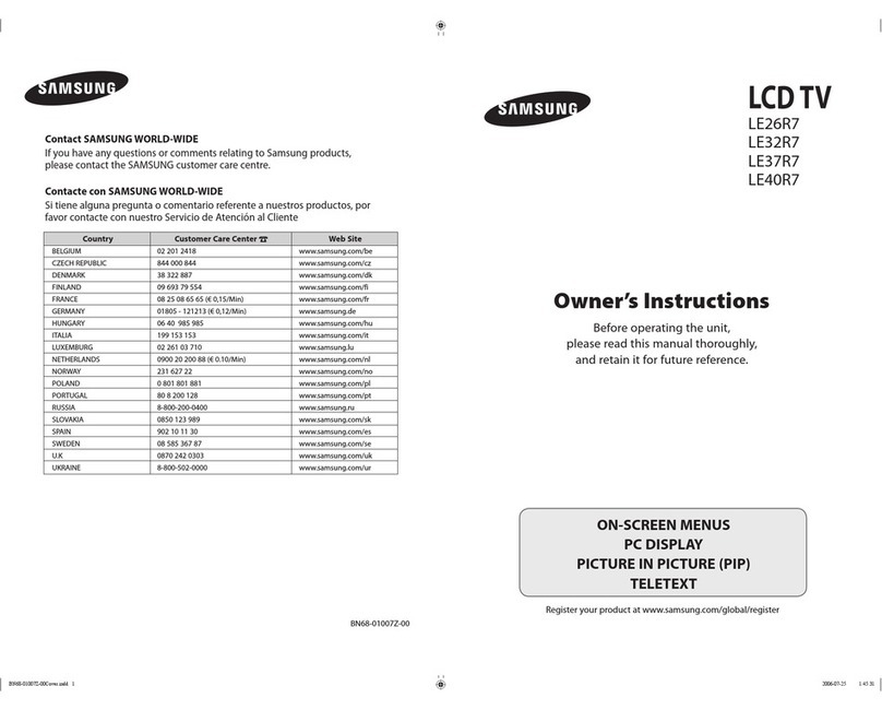 Samsung LE26R7 User manual