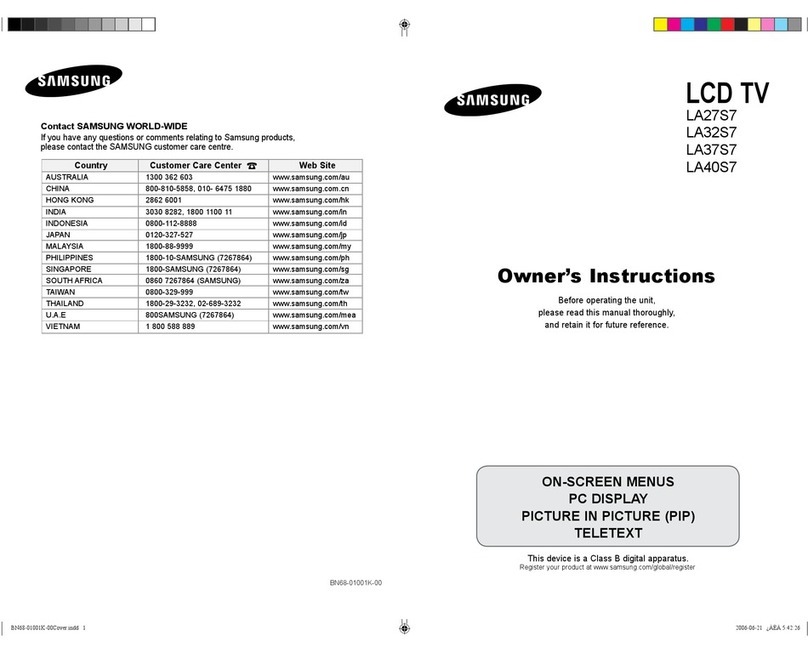 Samsung LA27S7 User manual