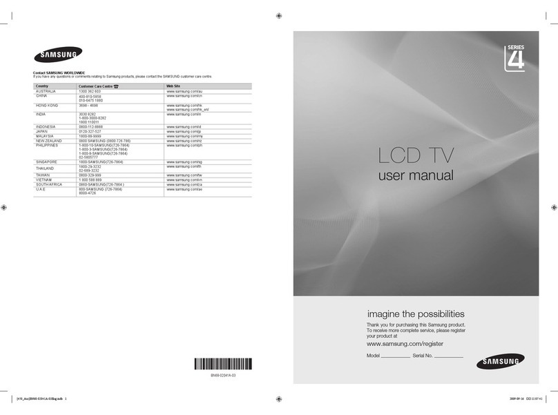 Samsung LA32B450 - LCD TV - MULTI SYSTEM User manual